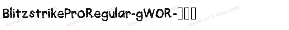 BlitzstrikeProRegular-gW0R字体转换