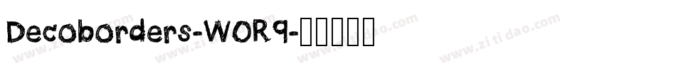 Decoborders-W0R9字体转换