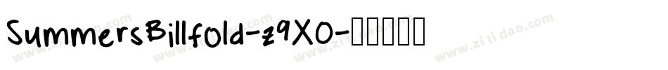 SummersBillfold-z9X0字体转换