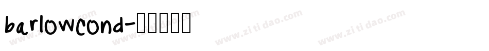 barlowcond字体转换