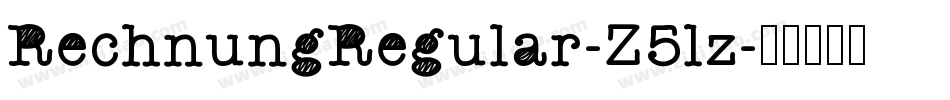 RechnungRegular-Z5lz字体转换