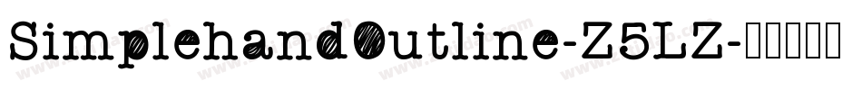 SimplehandOutline-Z5LZ字体转换