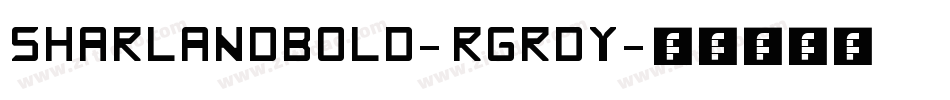 SharlandBold-rgrDy字体转换