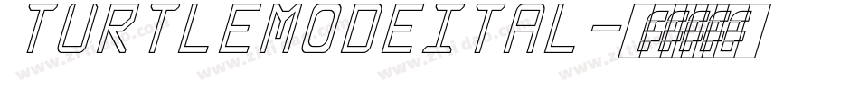 turtlemodeital字体转换