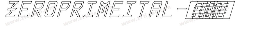 zeroprimeital字体转换