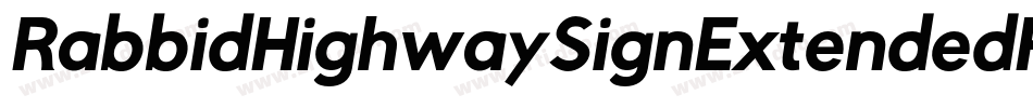 RabbidHighwaySignExtendedRegular-RG1A字体转换