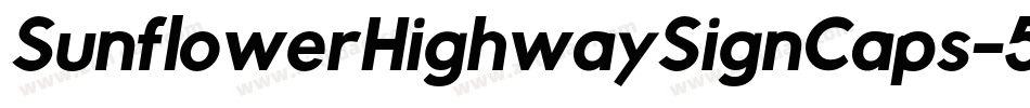 SunflowerHighwaySignCaps-54DV字体转换