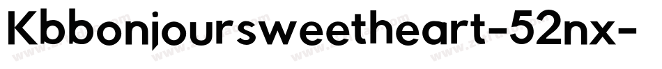 Kbbonjoursweetheart-52nx字体转换
