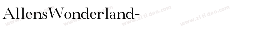 AllensWonderland字体转换