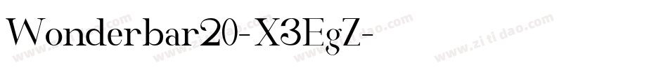 Wonderbar20-X3EgZ字体转换