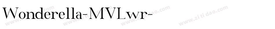 Wonderella-MVLwr字体转换