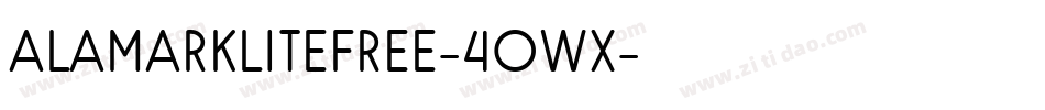 Alamarklitefree-4oWx字体转换