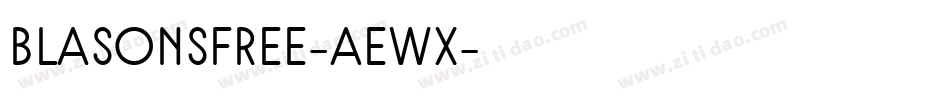 BlasonsFree-AEWx字体转换
