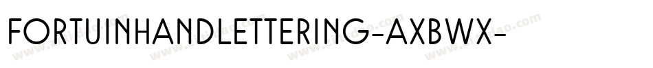 FortuinHandlettering-axBWx字体转换 FortuinHandlettering-axBWx字体转换