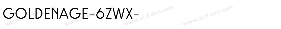 Goldenage-6zWx字体转换