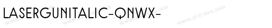 LaserGunItalic-qnWx字体转换