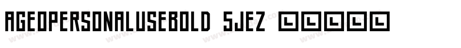 AgeopersonaluseBold-5JEz字体转换