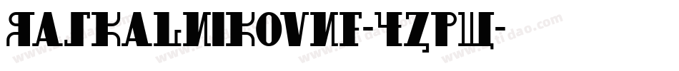 RaskalnikovNf-4ZPW字体转换