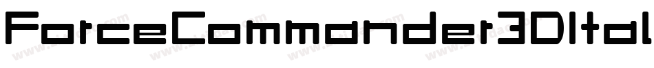 ForceCommander3DItalic-GOJ9m字体转换