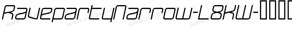 RavepartyNarrow-L8KW字体转换