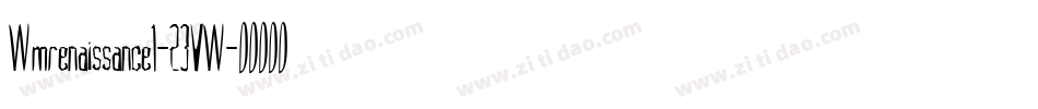 Wmrenaissance1-23VW字体转换