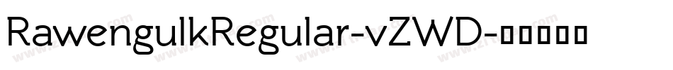RawengulkRegular-vZWD字体转换