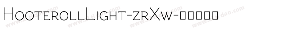 HooterollLight-zrXw字体转换