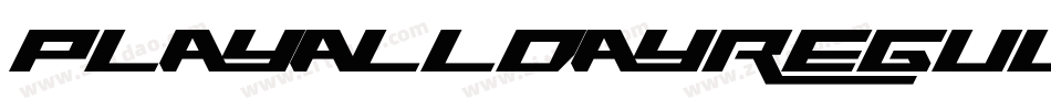 PlayAllDayRegular-VLnl字体转换