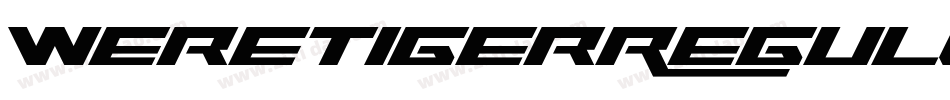 WeretigerRegular-vWjZ字体转换