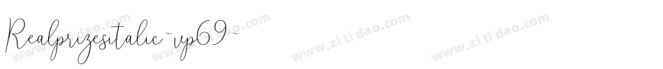 Realprizesitalic-vp69字体转换