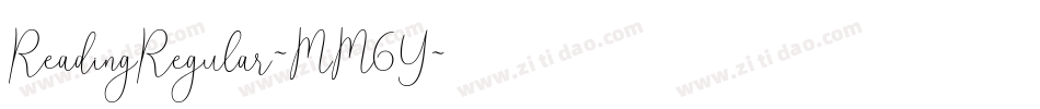 ReadingRegular-MM6Y字体转换