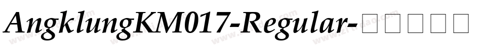 AngklungKM017-Regular字体转换