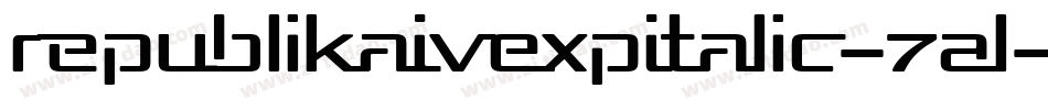 RepublikaIvExpItalic-7Al字体转换