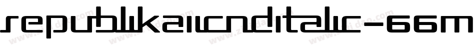 RepublikaIiCndItalic-66M字体转换