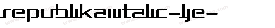 RepublikaIiItalic-lJe字体转换