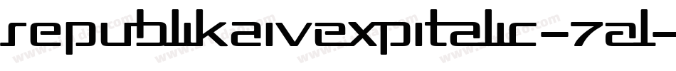 RepublikaIvExpItalic-7Al字体转换