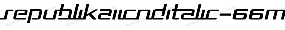RepublikaIiCndItalic-66M字体转换
