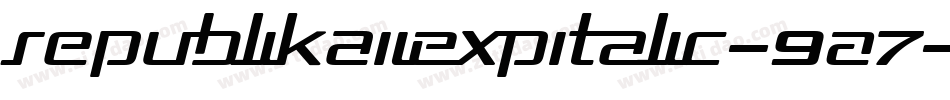 RepublikaIiExpItalic-9A7字体转换