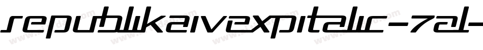 RepublikaIvExpItalic-7Al字体转换