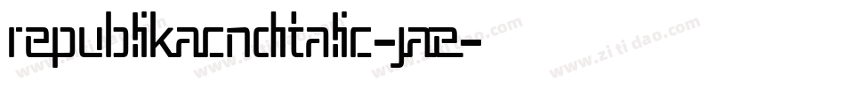 RepublikaCndItalic-JAE字体转换