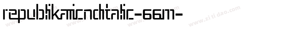 RepublikaIiCndItalic-66M字体转换