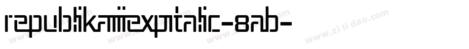 RepublikaIiiExpItalic-8AB字体转换