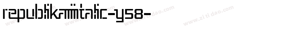 RepublikaIiiItalic-Y58字体转换