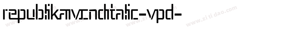 RepublikaIvCndItalic-vpD字体转换