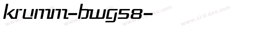 Krumm-BWG58字体转换