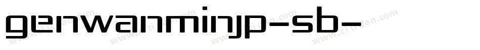 GenWanMinJP-SB字体转换