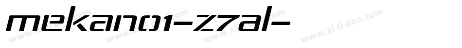 Mekano1-z7AL字体转换