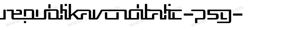 RepublikaVCndItalic-P5g字体转换