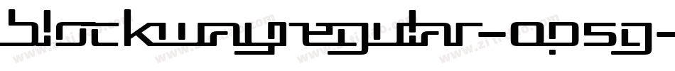 BlockwayRegular-0p5G字体转换