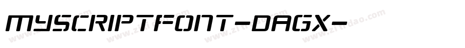 Myscriptfont-DAgx字体转换